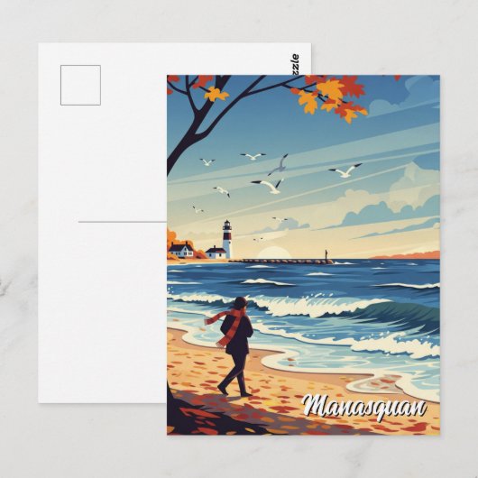 Manasquan New Jersey Reizen Briefkaart (Voorkant / Achterkant)