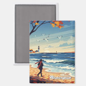  Manasquan New Jersey Reizen Magneet (Voorkant / Achterkant)