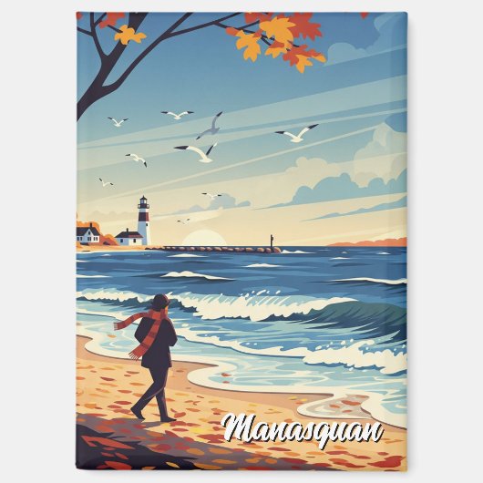  Manasquan New Jersey Reizen Magneet (Voorkant)