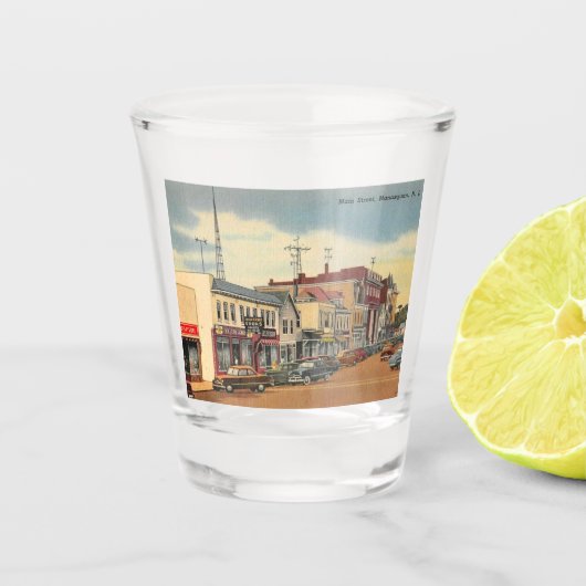 Manasquan NJ, Main St, Shot Glas (Voorkant)