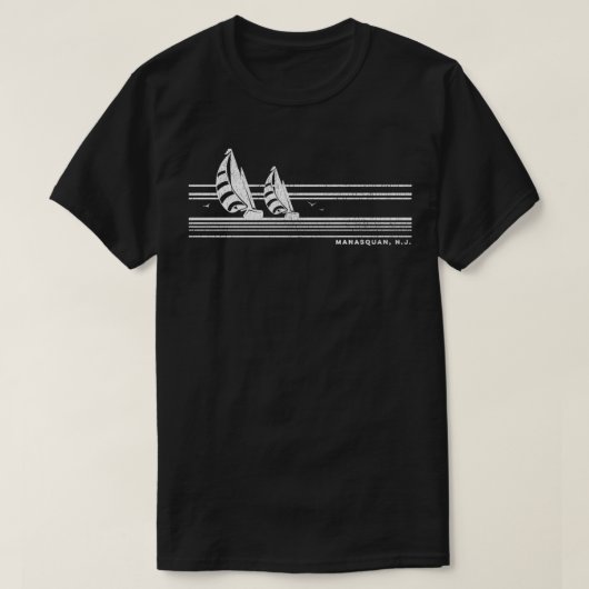 Manasquan NJ  Sailing 70 Nautical Sailboat T-shirt (Design voorkant)