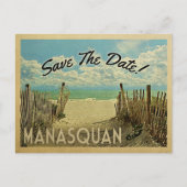 Manasquan Save the Date  Beach Nautical Aankondigingskaart (Voorkant)