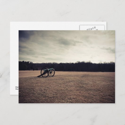 Manassas Battlefield Cannon Briefkaart (Voorkant / Achterkant)