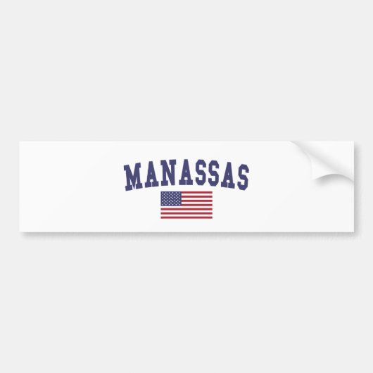 Manassas US Flag Bumpersticker (Voorkant)