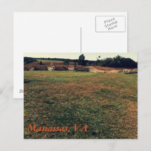 Manassas, VA Briefkaart (Voorkant / Achterkant)