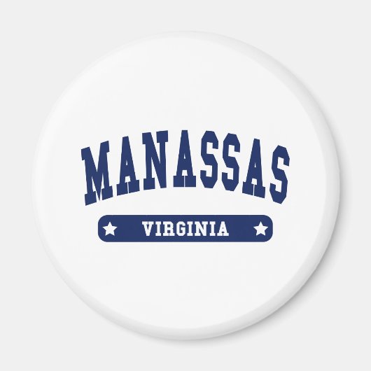 Manassas Virginia College Style-shirts Magneet (Voorkant)