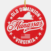 Manassas, Virginia Keramisch Ornament (Achterkant)