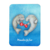 "Manatea for two"-thee drink manatees magnet Magneet (Verticaal)