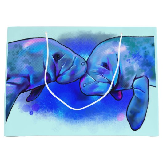 Manateboarden in kleuren met liefde groot cadeauzakje (Voorkant)