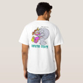 Manatee Abuse - Manatee Rights - Buddy Manatee T-shirt (Achterkant volledig)