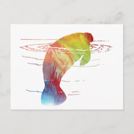 Manatee art briefkaart