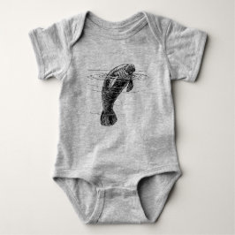 Manatee baby bodysuit