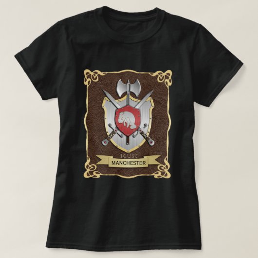 Manatee Battle Crest Sigil Brown T-shirt (Design voorkant)