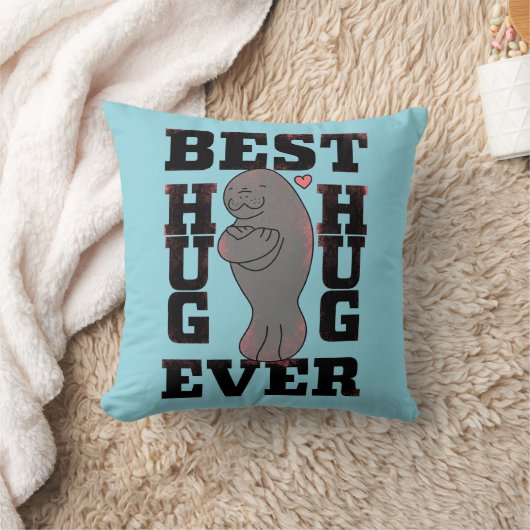 Manatee - Beste knuffel ooit - Knuffel - ASL Desig Kussen (Deken)