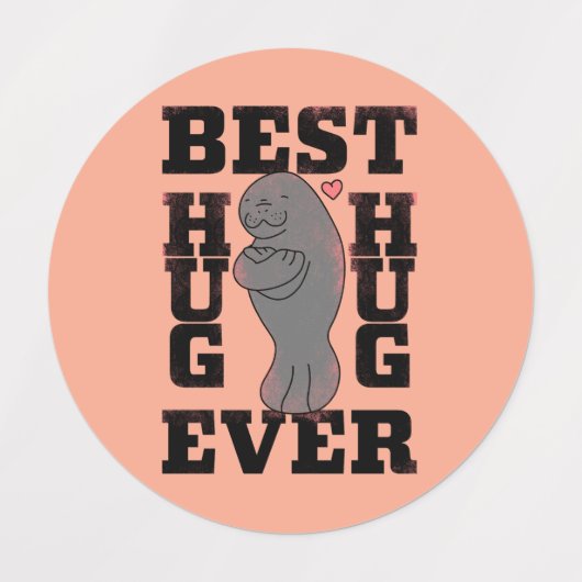 Manatee - Beste knuffel ooit - Knuffel - ASL Desig Labels (Design 2)