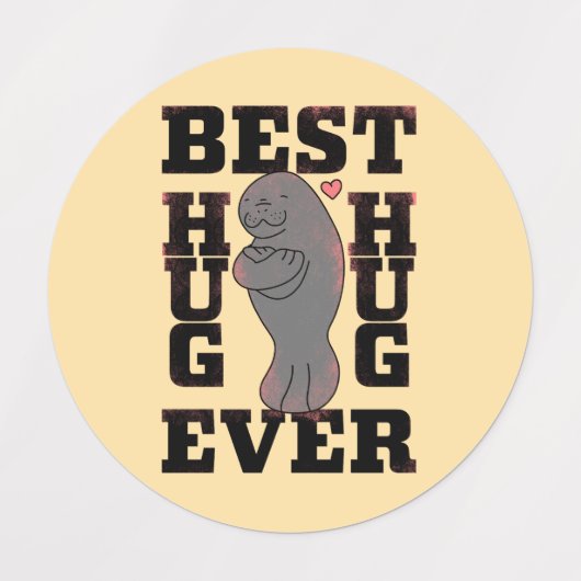 Manatee - Beste knuffel ooit - Knuffel - ASL Desig Labels (Design 1)