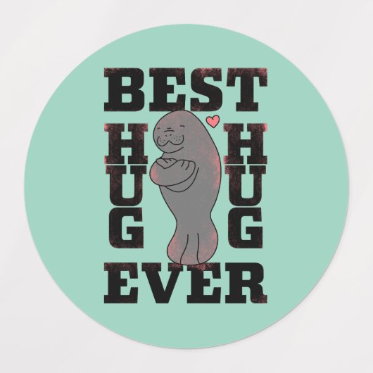 Manatee - Beste knuffel ooit - Knuffel - ASL Desig Labels (Design 2)