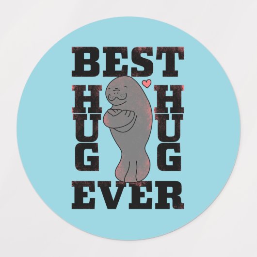 Manatee - Beste knuffel ooit - Knuffel - ASL Desig Labels (Design 1)