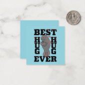 Manatee - Beste knuffel ooit - Knuffel - ASL Desig Notitiekaartje (Voorkant / Achterkant in situ)