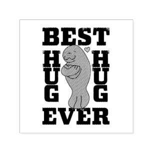 Manatee - Beste knuffel ooit - Knuffel - ASL Desig Zelfinktende Stempel