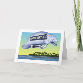 Manatee Blimp Verjaardag Kaart