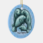 Manatee Bubbles-ornament Keramisch Ornament (Rechts)