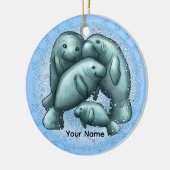 Manatee Bubbles-ornament Keramisch Ornament (Links)