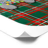 Manatee Buffalo Plaid Green Red White Cket Christm Poster (Hoek)