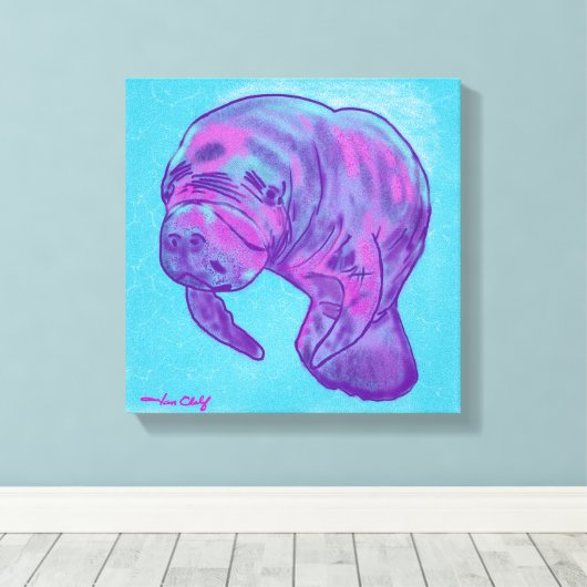 Manatee Canvas Afdruk (Insitu (Houten vloer))