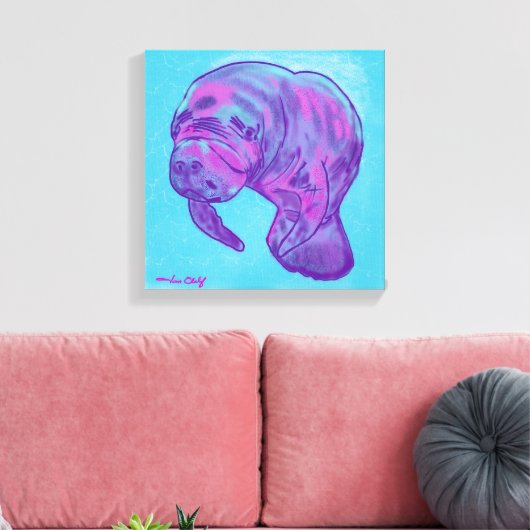 Manatee Canvas Afdruk (Insitu (Woonkamer))