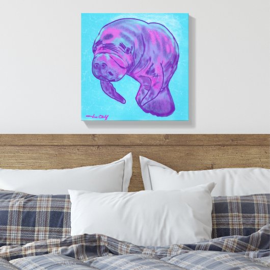 Manatee Canvas Afdruk (Insitu (Slaapkamer))