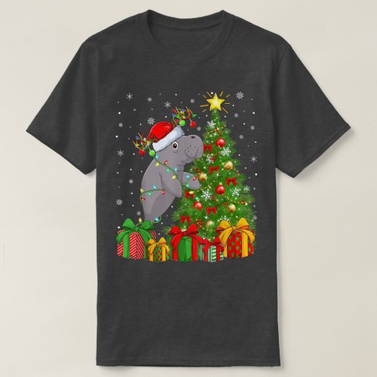 Manatee Chris: Lighting Xmas Tree T-shirt (Design voorkant)