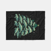 Manatee Christmas Tree Manatee Xmas Boys &amp; Wom Fleece Deken (Voorkant (Horizontaal))