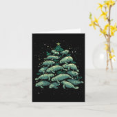 Manatee Christmas Tree Manatee Xmas Boys & Wom Kaart (Gele Bloem)