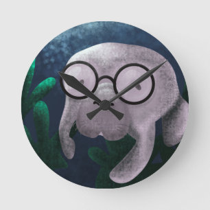Manatee Clock Ronde Klok