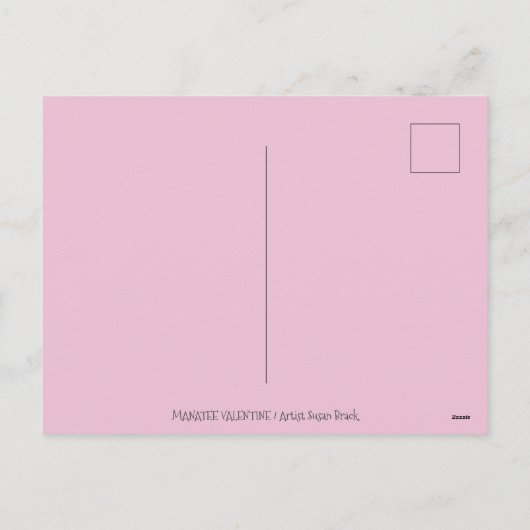 MANATEE CUPID, BUBBLES & HEARTS COLORFUL VALENTIJN FEESTDAGENKAART (Achterkant)