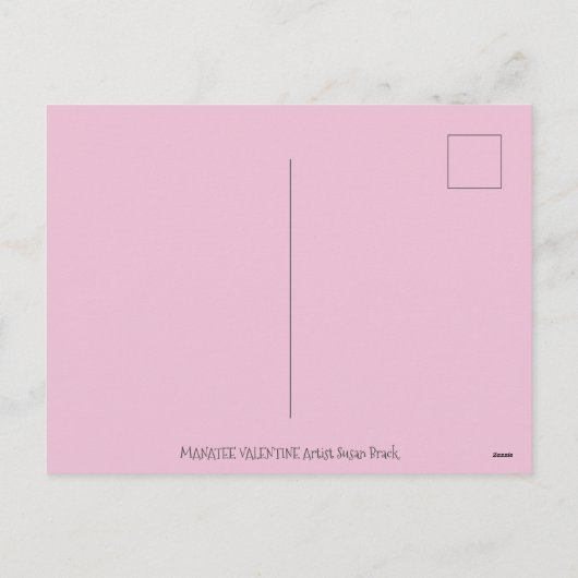 MANATEE CUPID, BUBBLES & HEARTS COLORFUL VALENTIJN FEESTDAGENKAART (Achterkant)