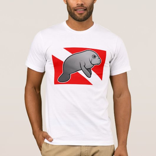 Manatee Dive Flag T-shirt (Voorkant)