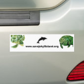Manatee, dolfijn, zee schildpad bumpersticker (Op auto)