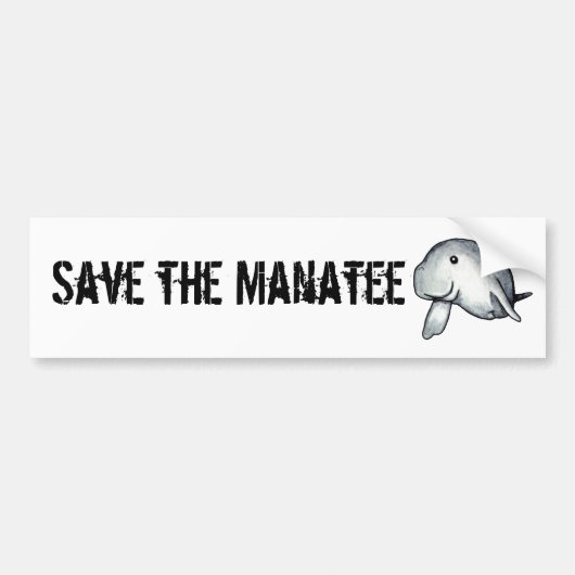 Manatee-EB01 Bumpersticker (Voorkant)