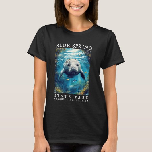 Manatee Encounter Blue Spring Onderwater Haven Flo T-shirt (Voorkant)