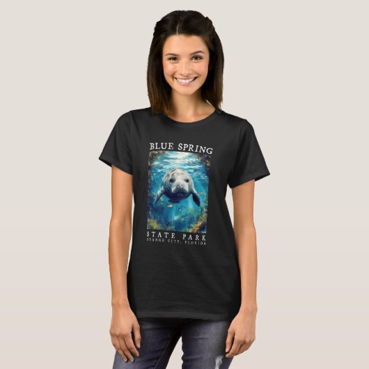 Manatee Encounter Blue Spring Onderwater Haven Flo T-shirt (Voorkant volledig)