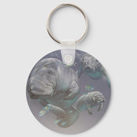 Manatee Family Sleutelhanger (Voorkant)