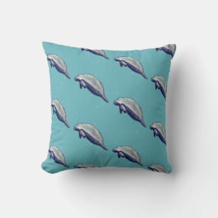 Manatee Florida Animal Pattern Sierkussen