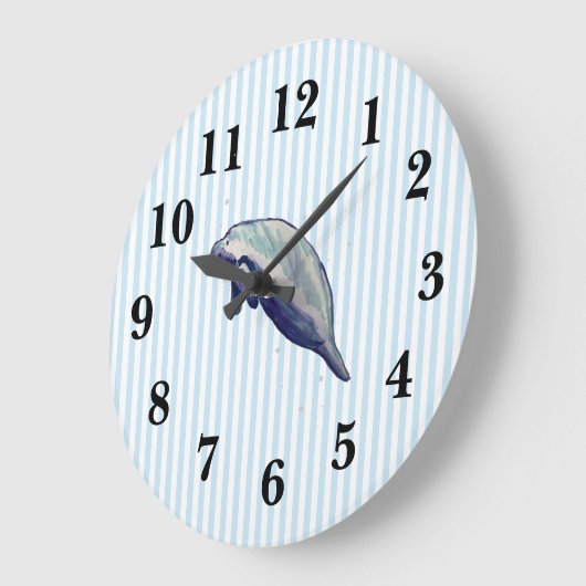 Manatee Florida Wildlife Blue Stripe Grote Klok (Hoek)