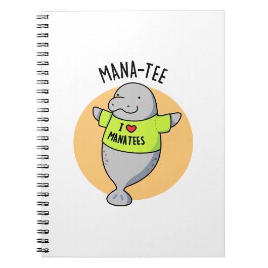 Manatee Grappige dier pun  Notitieboek (Voorkant)