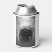 Manatee in Black and White Blikjeskoeler (Blikje Voorkant)