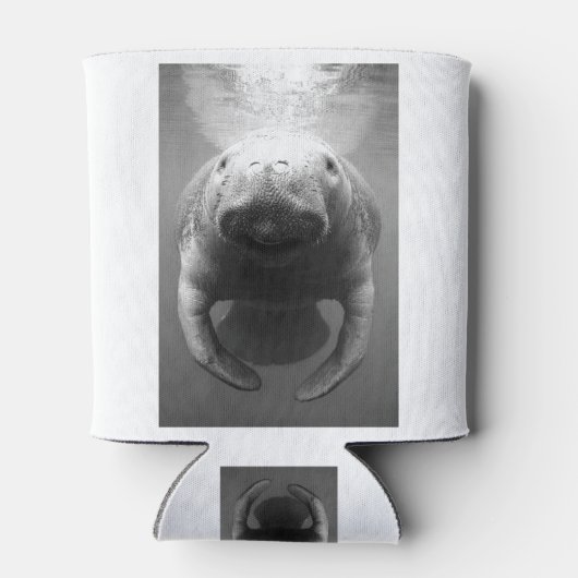 Manatee in Black and White Blikjeskoeler (Achterkant)