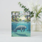 Manatee in Blue Spring State Park Briefkaart (Staand voorkant)