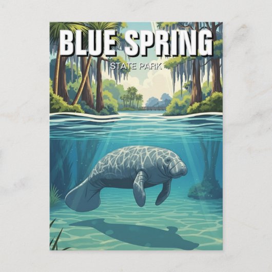 Manatee in Blue Spring State Park Briefkaart (Voorkant)